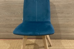 SILLA AZUL TAPIZADA, 4 UNIDADES